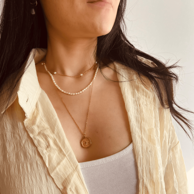 IDA Necklace Set Boho Pearl Layered Necklace
