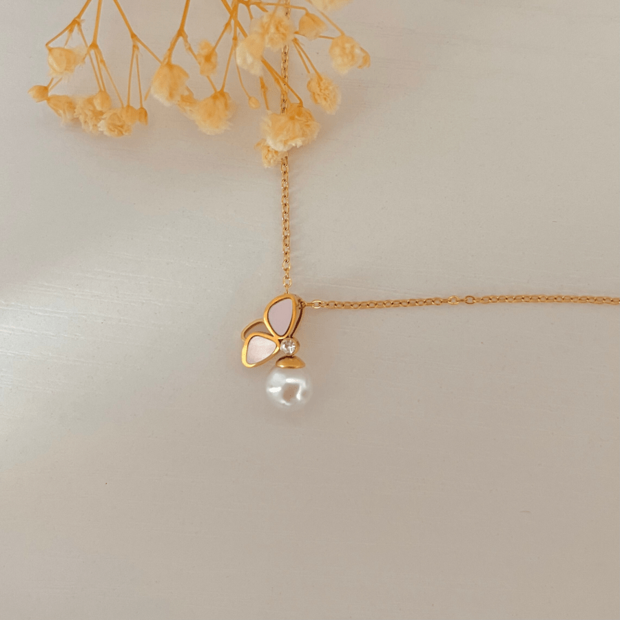 ARIA Necklace - Shell Butterfly Pendant