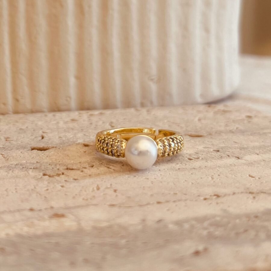 LIZ Ring - Single Pearl Ring - Image 3