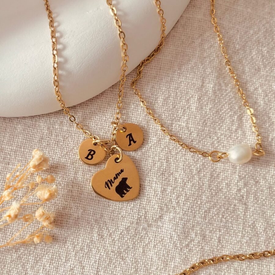 MAMA Bear Set - Personalized Necklace for Mom