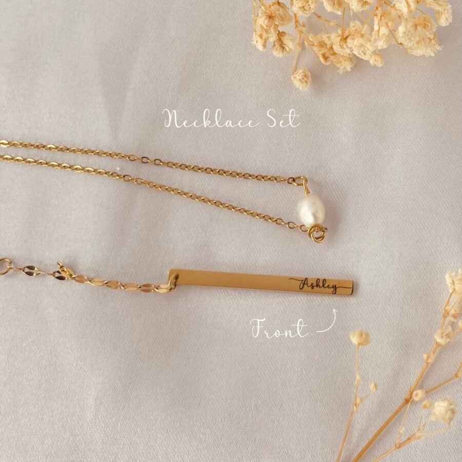 ASHLEY Set - Personalized Minimalist Name Necklace - Image 4