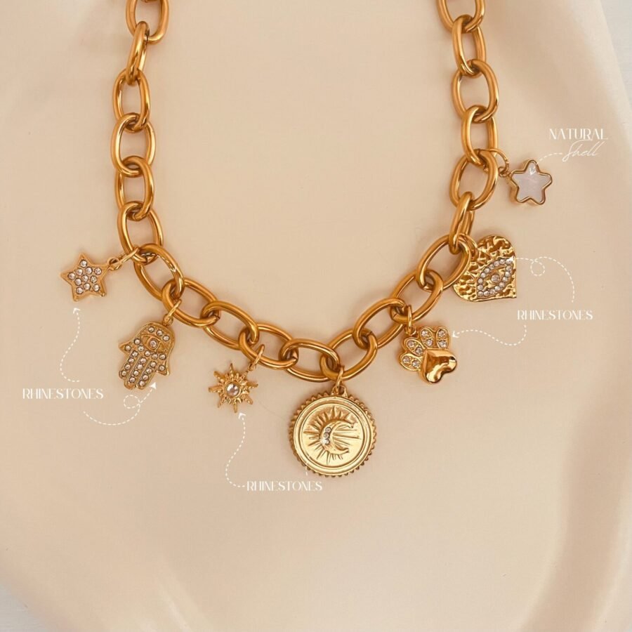 NORA Charm Necklace and Bracelet Set - Image 2